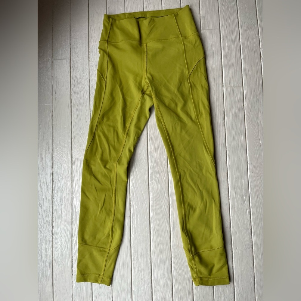 Lululemon Tights Leggings Chartreuse Color 32”